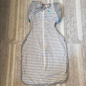 Love to Dream Gray and White Swaddle